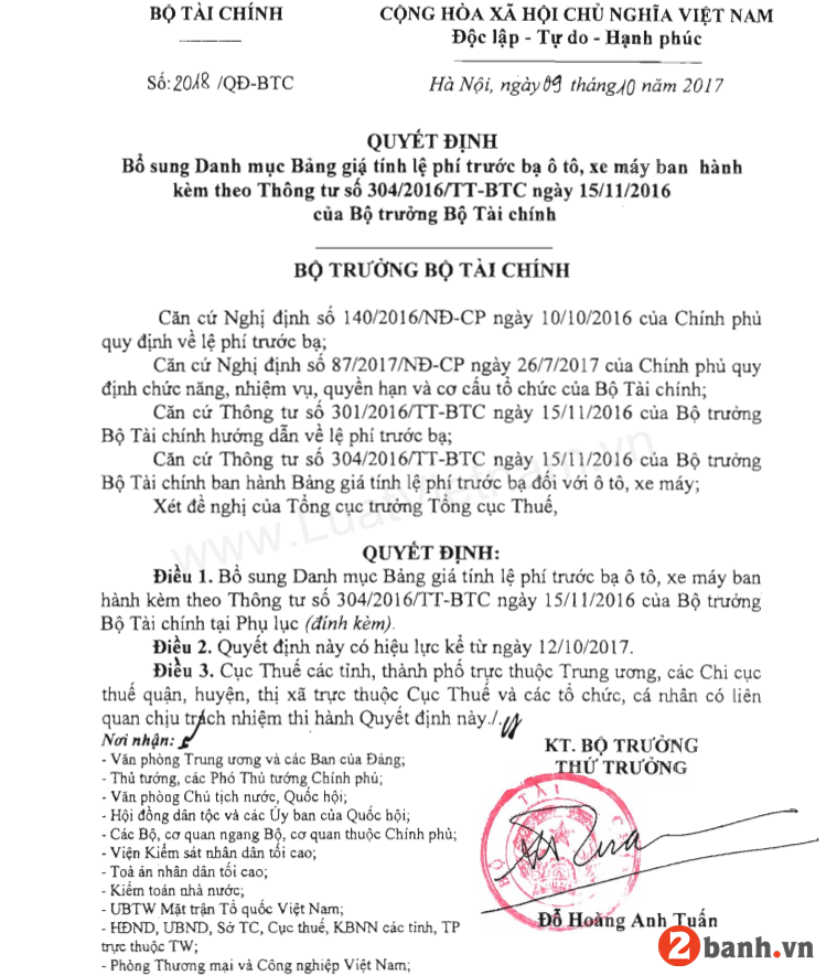 phí trước bạ sang tên xe ô tô cũ